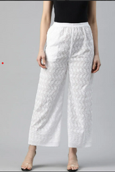 White Flattering Palazoo Pants for Women